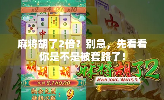 麻将胡了2倍？别急，先看看你是不是被套路了！