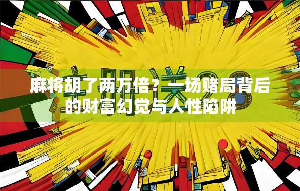 麻将胡了两万倍？一场赌局背后的财富幻觉与人性陷阱