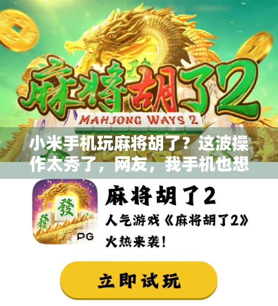 小米手机玩麻将胡了?这波操作太秀了,网友,我手机也想胡!