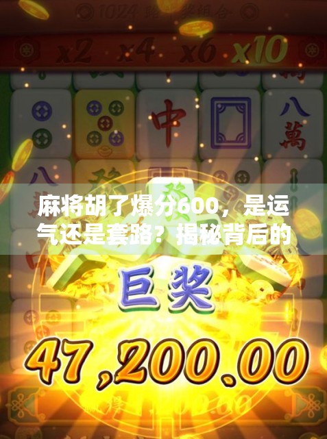 麻将胡了爆分600，是运气还是套路？揭秘背后的真实逻辑！