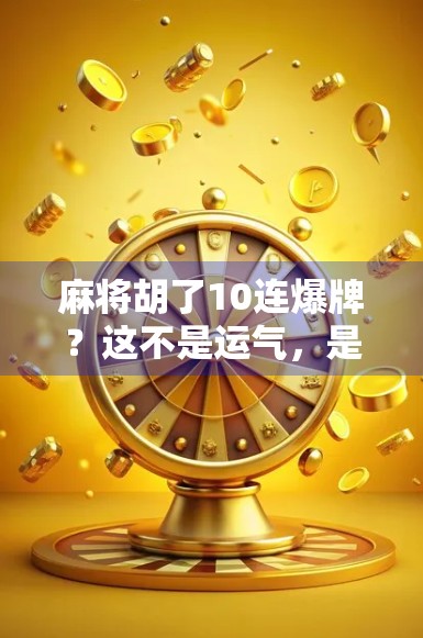 麻将胡了10连爆牌？这不是运气，是技术流在暗中发力！
