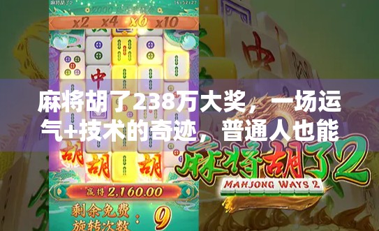 麻将胡了238万大奖,一场运气+技术的奇迹,普通人也能逆袭的财富密码? 麻将胡了238万大奖,一场运气+技术的奇迹,普通人也能逆袭的财富密码?