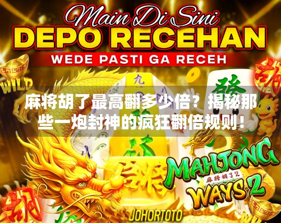 麻将胡了最高翻多少倍？揭秘那些一炮封神的疯狂翻倍规则！