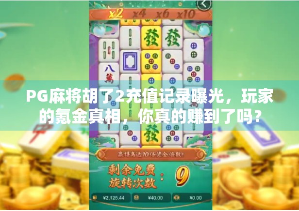 PG麻将胡了2充值记录曝光，玩家的氪金真相，你真的赚到了吗？