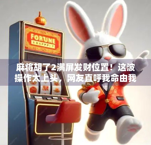 麻将胡了2满屏发财位置！这波操作太上头，网友直呼我命由我不由天！