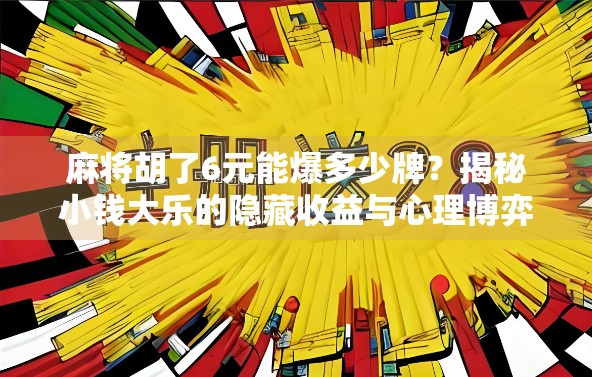麻将胡了6元能爆多少牌？揭秘小钱大乐的隐藏收益与心理博弈！