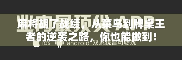麻将胡了战绩,从菜鸟到牌桌王者的逆袭之路,你也能做到!